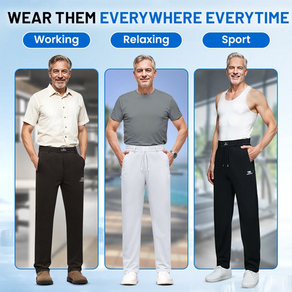 MeshIrons - Ice Silk Mesh Panel Casual Pants