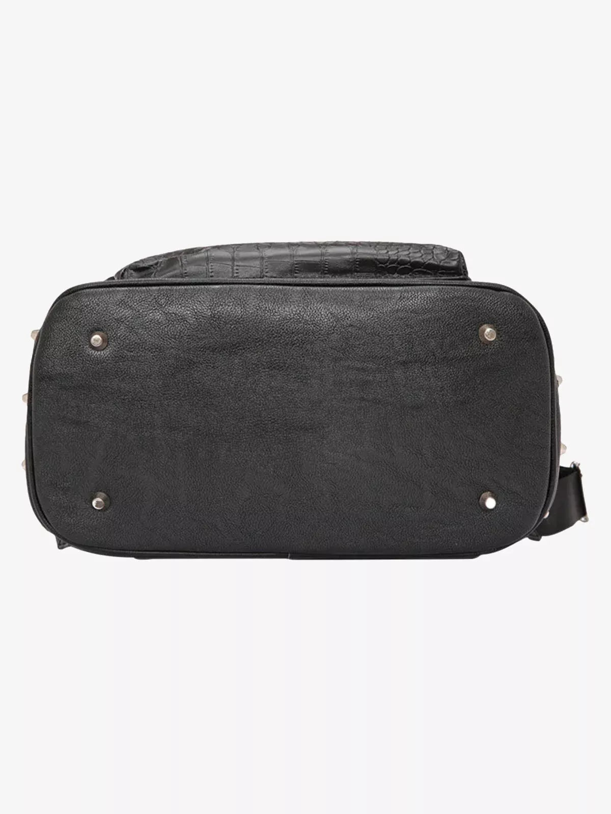 Rivet Crocodile-Print Backpack
