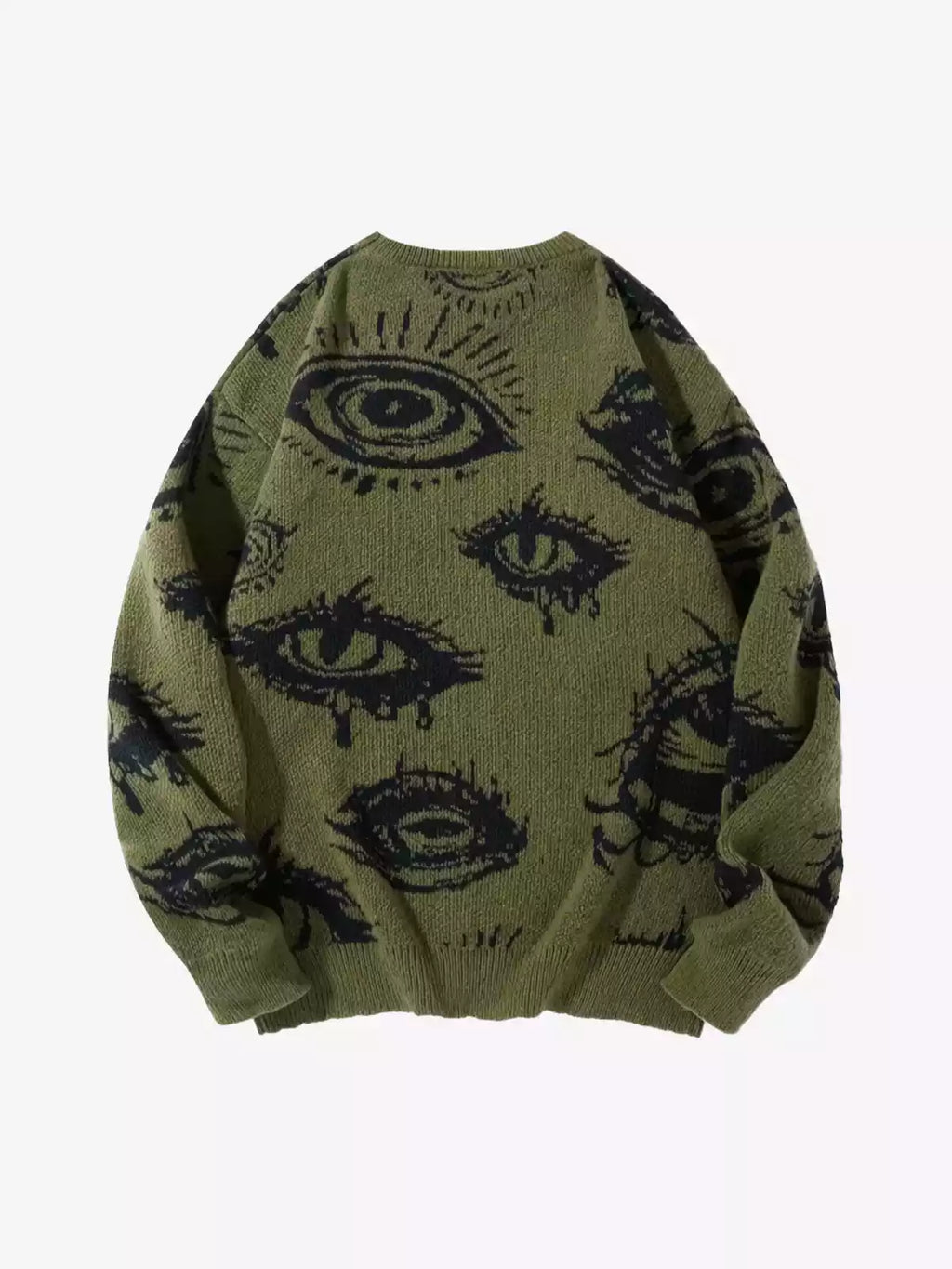 Graphic Eye Relaxed Knit Pullover