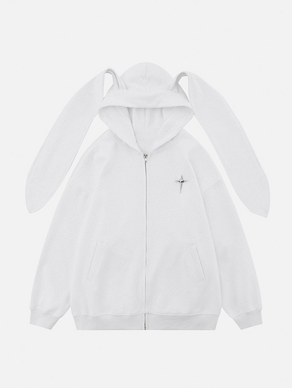 Niceprimes  Rabbit Ears Solid Hoodie