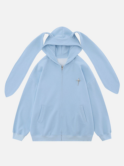 Niceprimes  Rabbit Ears Solid Hoodie