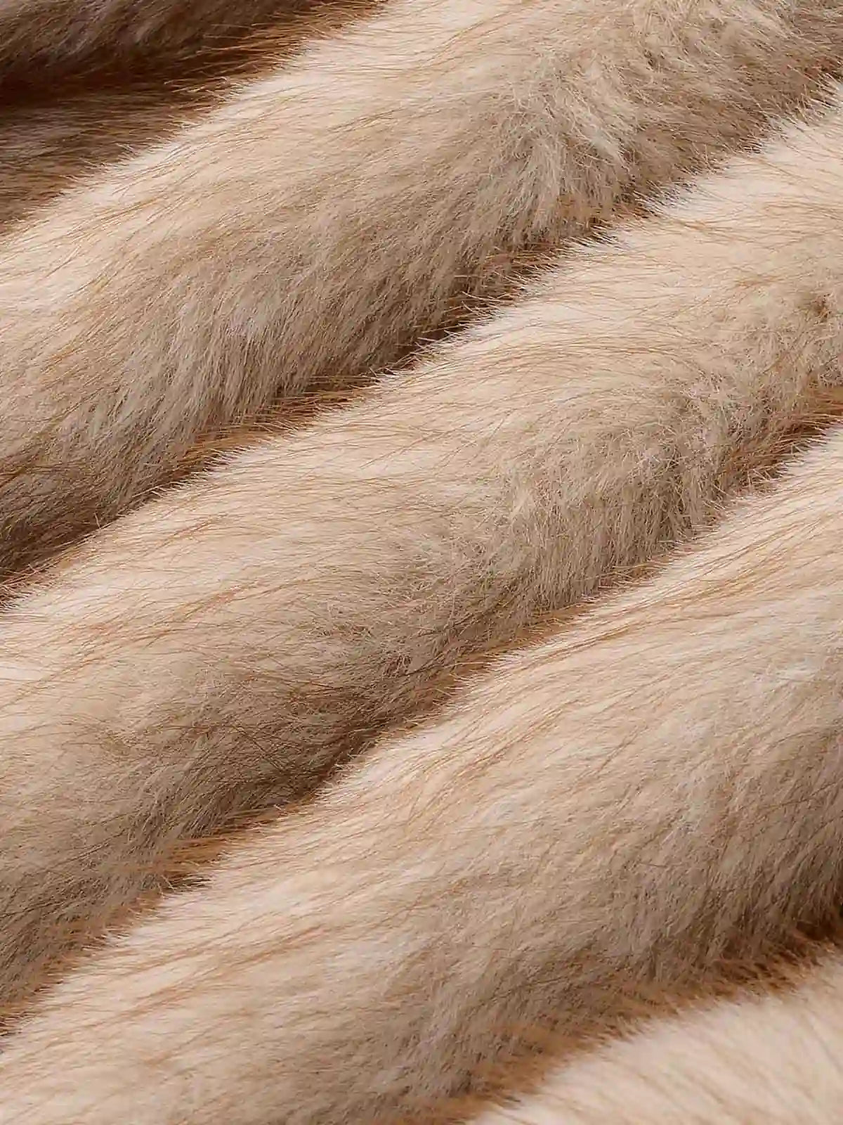 Studded Hooded Faux-Fur Collar Jacket