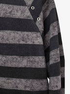 Striped Embroidered Oversized Long Sleeve Tee
