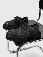 Niceprimes Ripped Chunky Platform Derby Shoes
