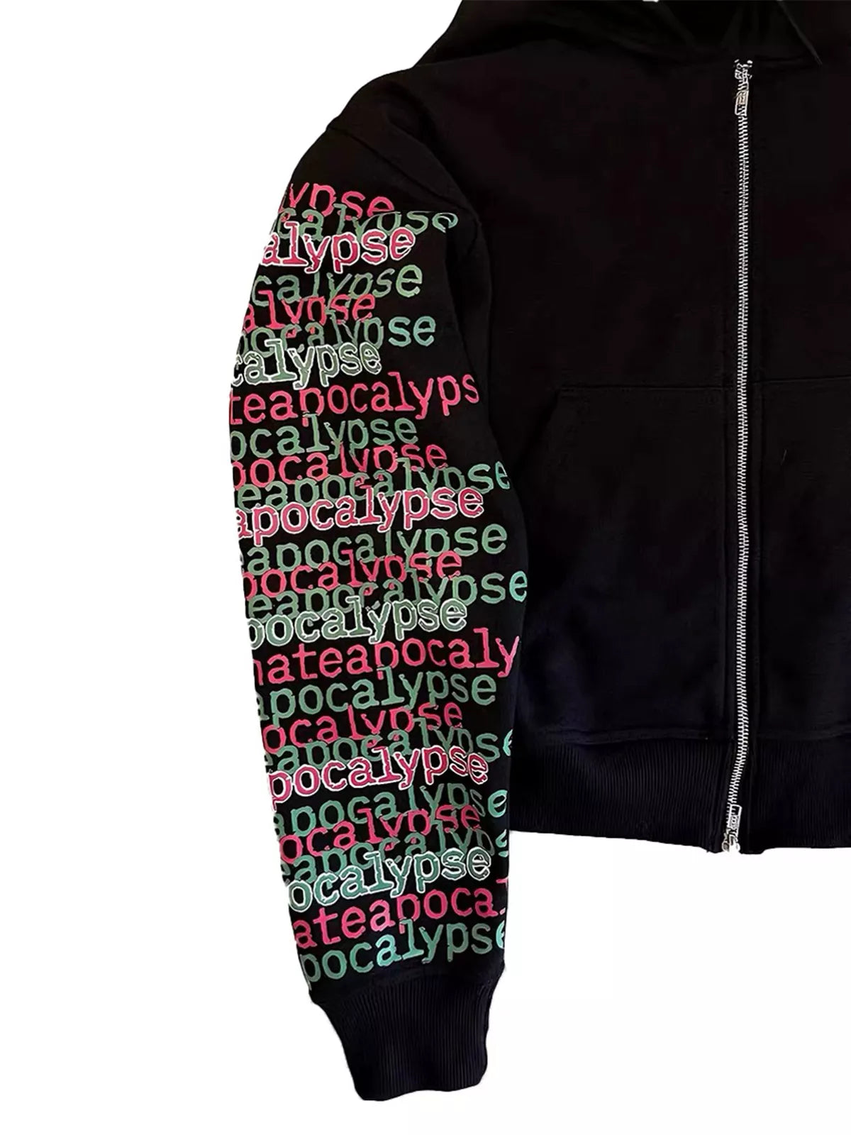 Studded Zip-Up Streetwear Hoodie