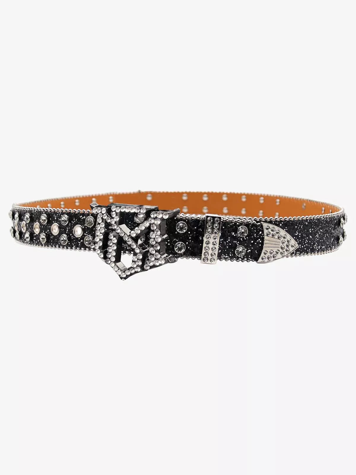 Rhinestone Skull Buckle Belt