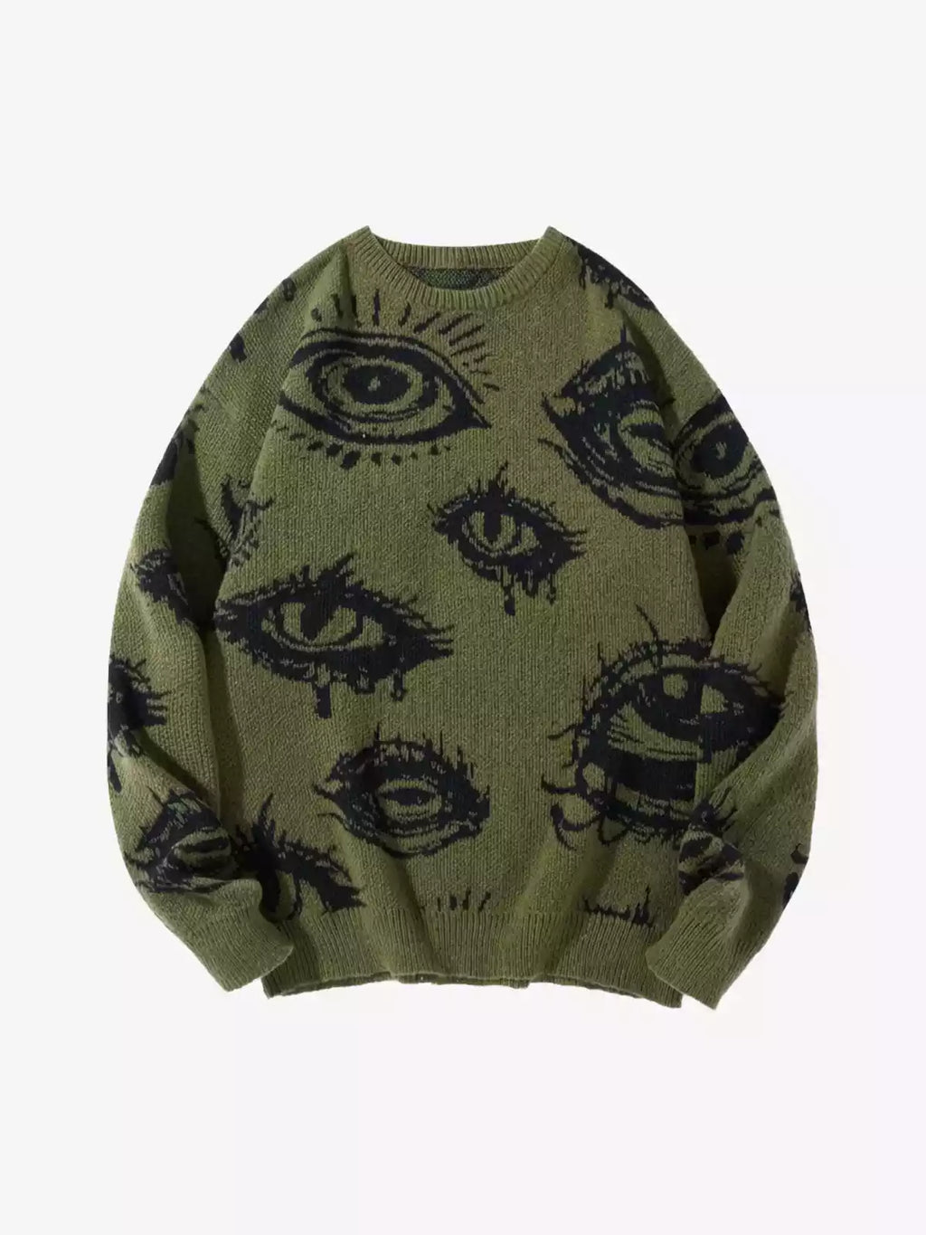 Graphic Eye Relaxed Knit Pullover