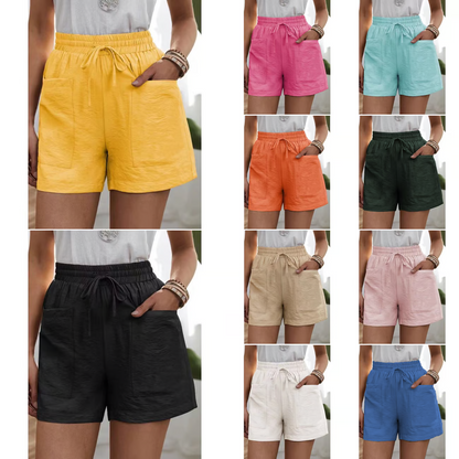 🔥Buy any 2 Get 10% off🔥Solid Two Pockets Loose Casual Short Pants