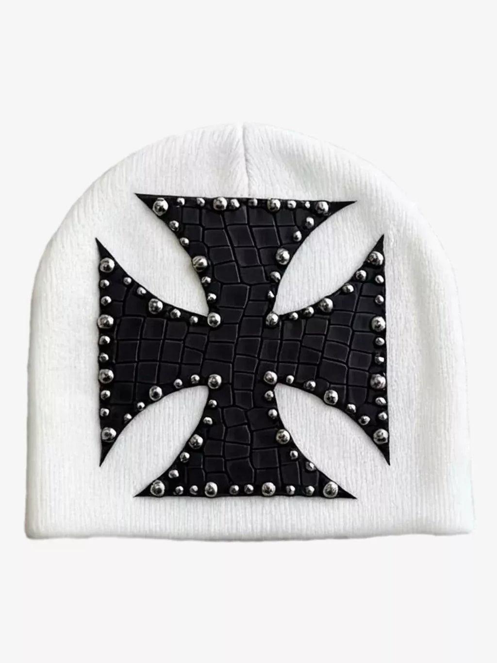 Camouflage Cross Studded Dome Knit Hat