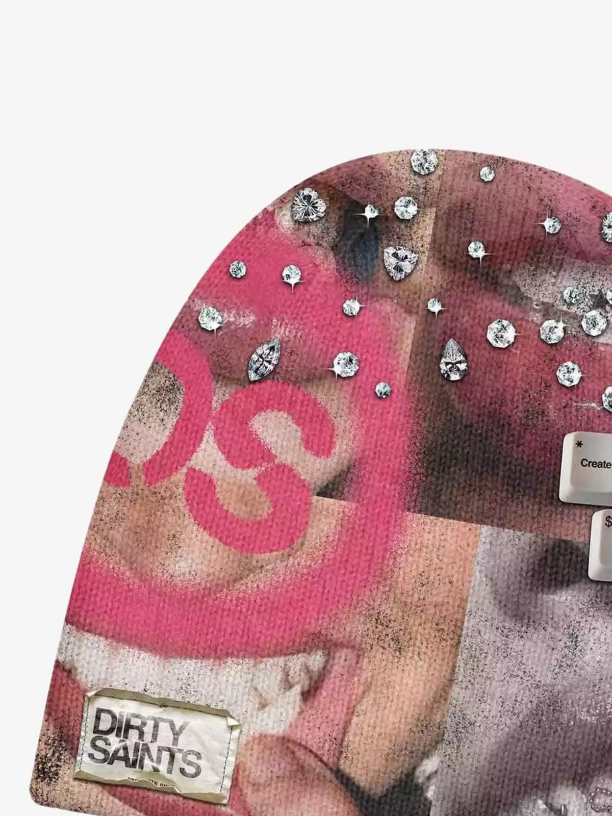 Patchwork Graphic Knit Beanie
