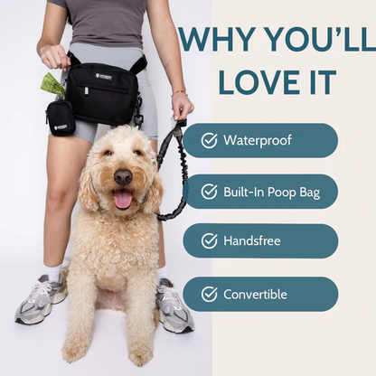 Running Hands Free Waist Bag Dog Leash