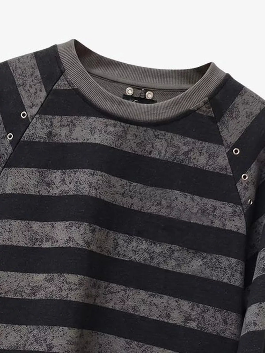 Striped Embroidered Oversized Long Sleeve Tee