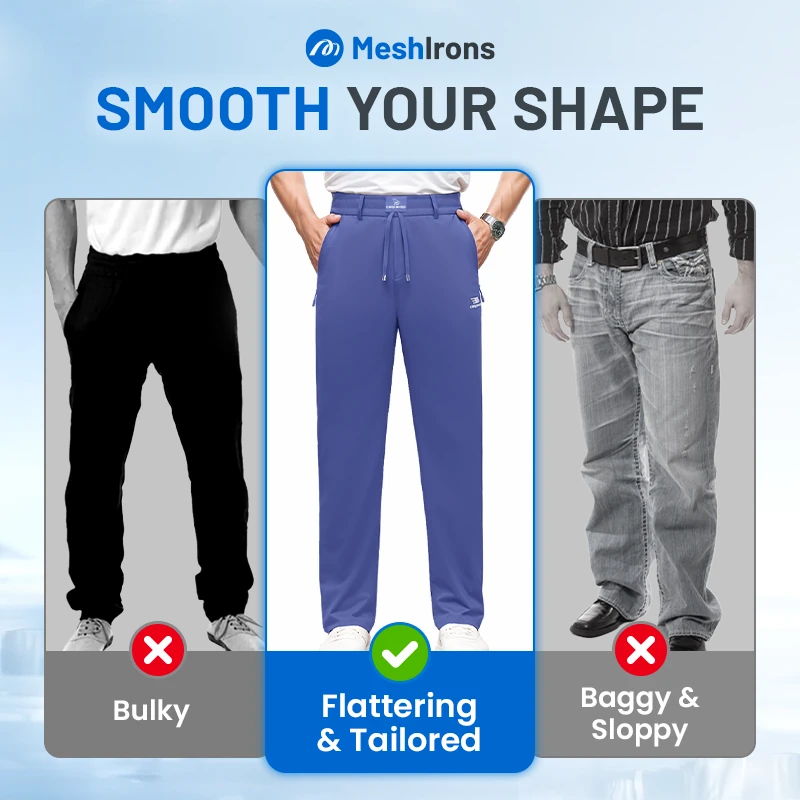 MeshIrons - Ice Silk Mesh Panel Casual Pants