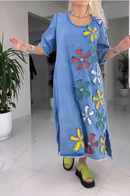 Women's dress with floral pattern
