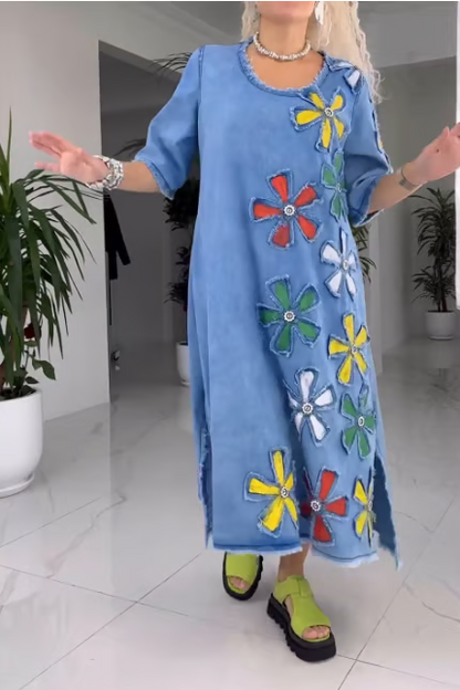 Women's dress with floral pattern