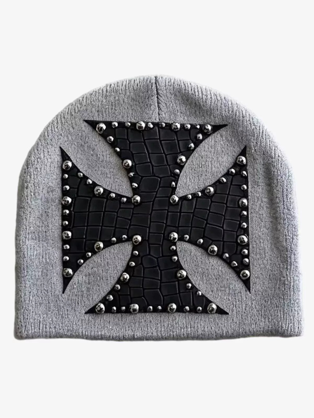 Camouflage Cross Studded Dome Knit Hat