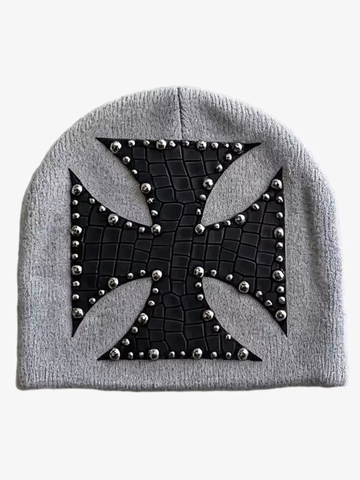Camouflage Cross Studded Dome Knit Hat