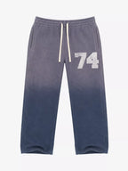 Washed Ombré Number Graphic Sweatpants