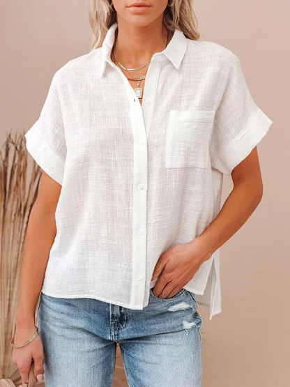 🔥Early Summer Sale🔥 Women's Cotton Linen Summer Breathable Casual Shirt