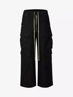 Multi-Pocket Baggy Flare Pants