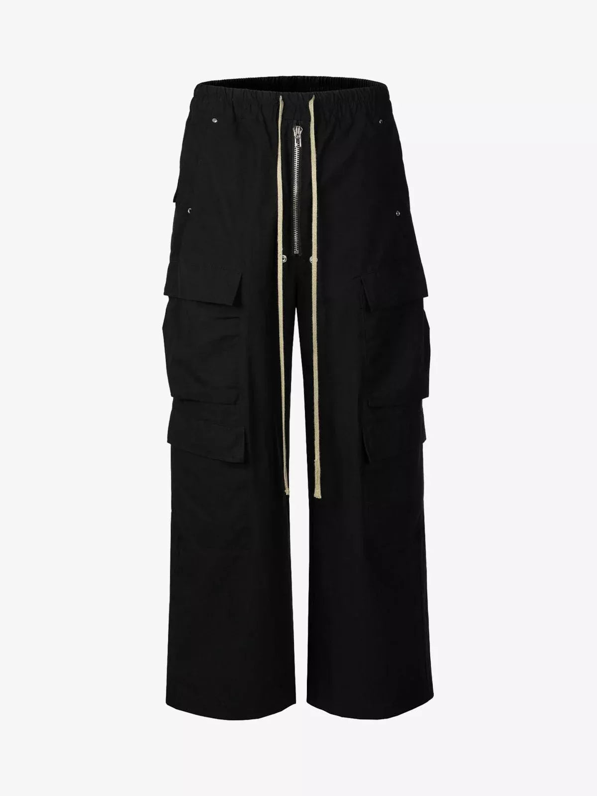 Multi-Pocket Baggy Flare Pants