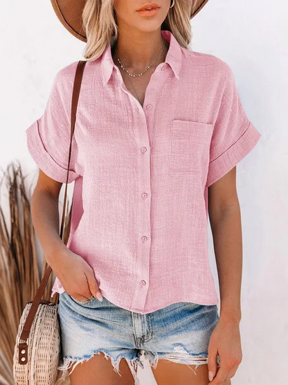 🔥Early Summer Sale🔥 Women's Cotton Linen Summer Breathable Casual Shirt