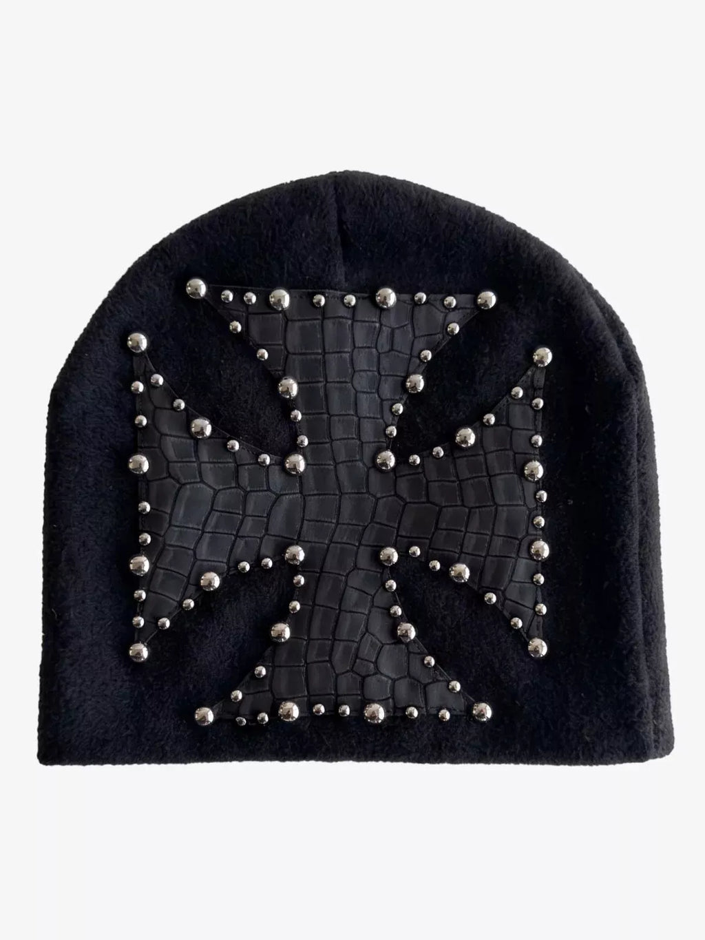 Camouflage Cross Studded Dome Knit Hat