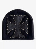 Camouflage Cross Studded Dome Knit Hat