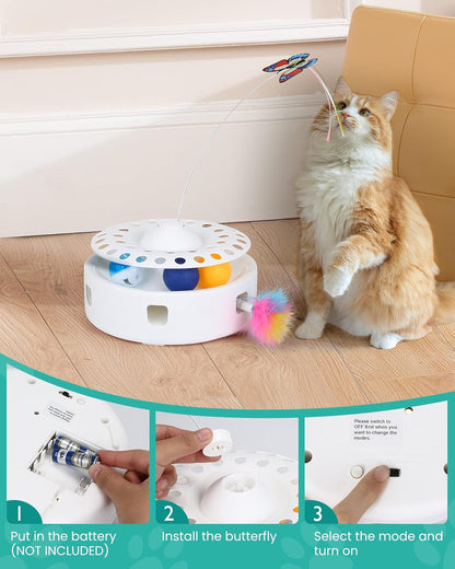 Interactive 3-in-1 Cat Activity Toy