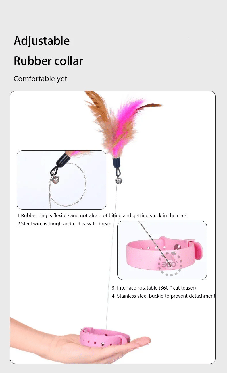 🔥Free hands collar cat teaser stick😻