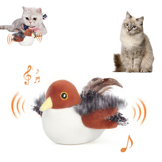 🔥Interactive chirping bird cat toy 😸