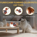 🔥Interactive chirping bird cat toy 😸