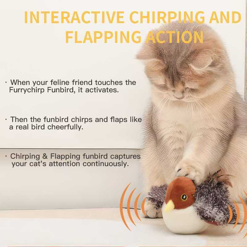 🔥Interactive chirping bird cat toy 😸