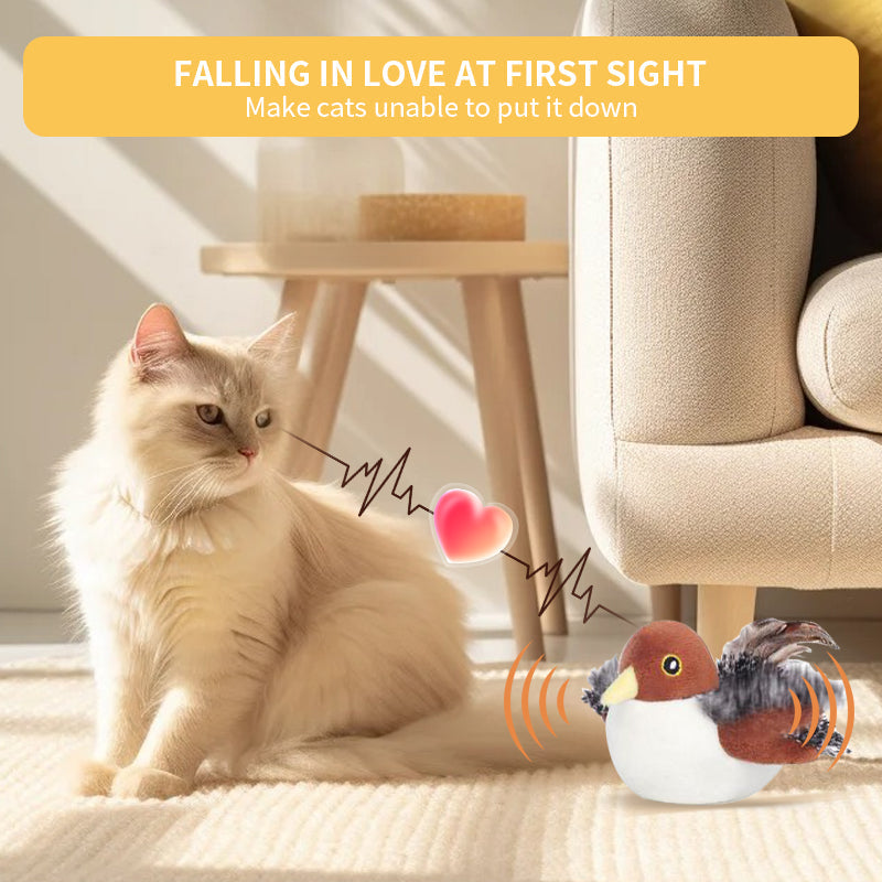 🔥Interactive chirping bird cat toy 😸
