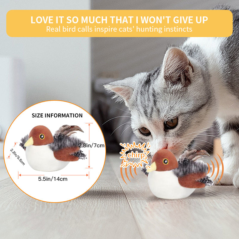 🔥Interactive chirping bird cat toy 😸