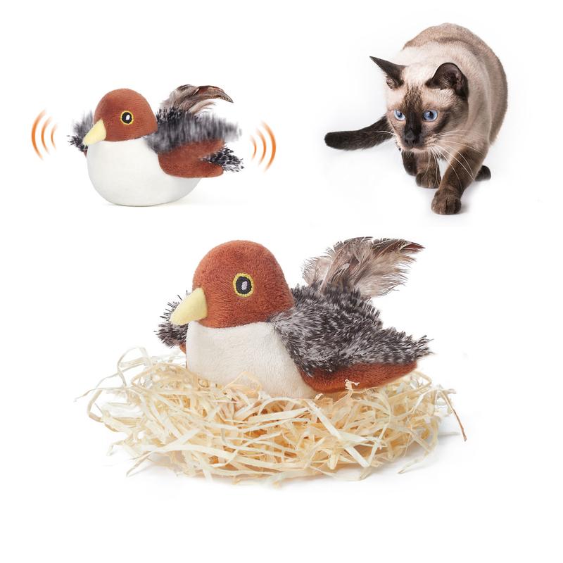 🔥Interactive chirping bird cat toy 😸
