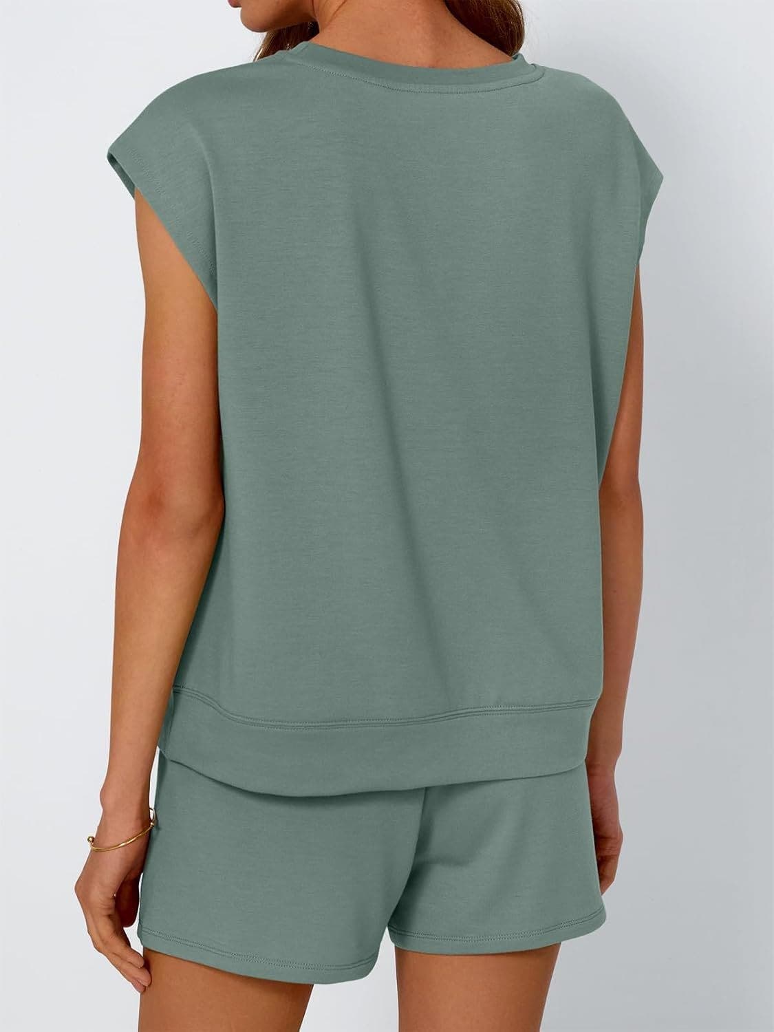 NEW🔥 2025 Women's Casual Loose Fit Round Neck Short Sleeve Two-Piece Set