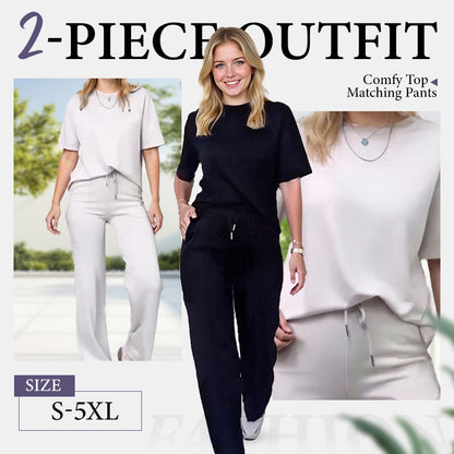 ✨Trending Now ✨Women's Chic Top & Matching Pants 2-Piece Outfit