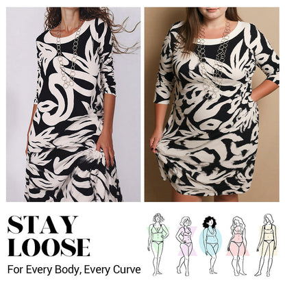 ⏳Time-limited Special⏰Women’s Elegant Loose Round-Neck Printed Dress