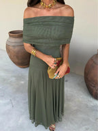 TOLEDO ONE SHOULDER MESH MAXIDRESS