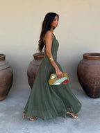 TOLEDO ONE SHOULDER MESH MAXIDRESS