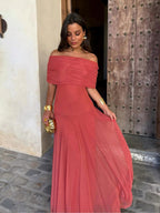 TOLEDO ONE SHOULDER MESH MAXIDRESS