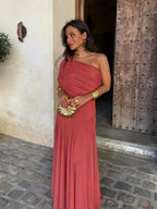 TOLEDO ONE SHOULDER MESH MAXIDRESS