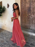 TOLEDO ONE SHOULDER MESH MAXIDRESS