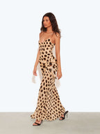 ANIMAL DOT PRINT MAXIDRESS