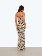 ANIMAL DOT PRINT MAXIDRESS