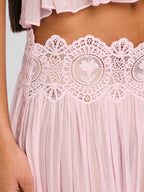 BLUSH LACE CHIFFON SET