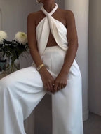 TWIST HALTER PANTS SET