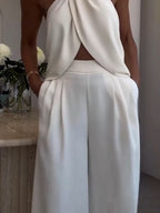 TWIST HALTER PANTS SET