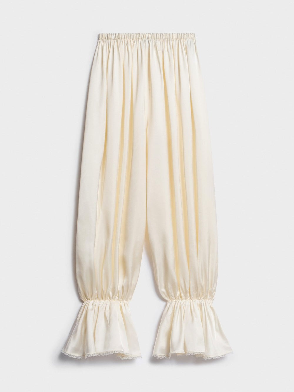 THEIVORY SATIN LACE HAREM SET